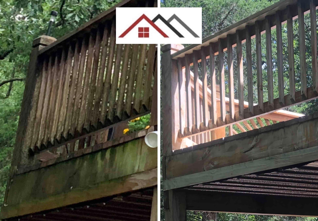 before and after deck pressure washing imperial, moPicture