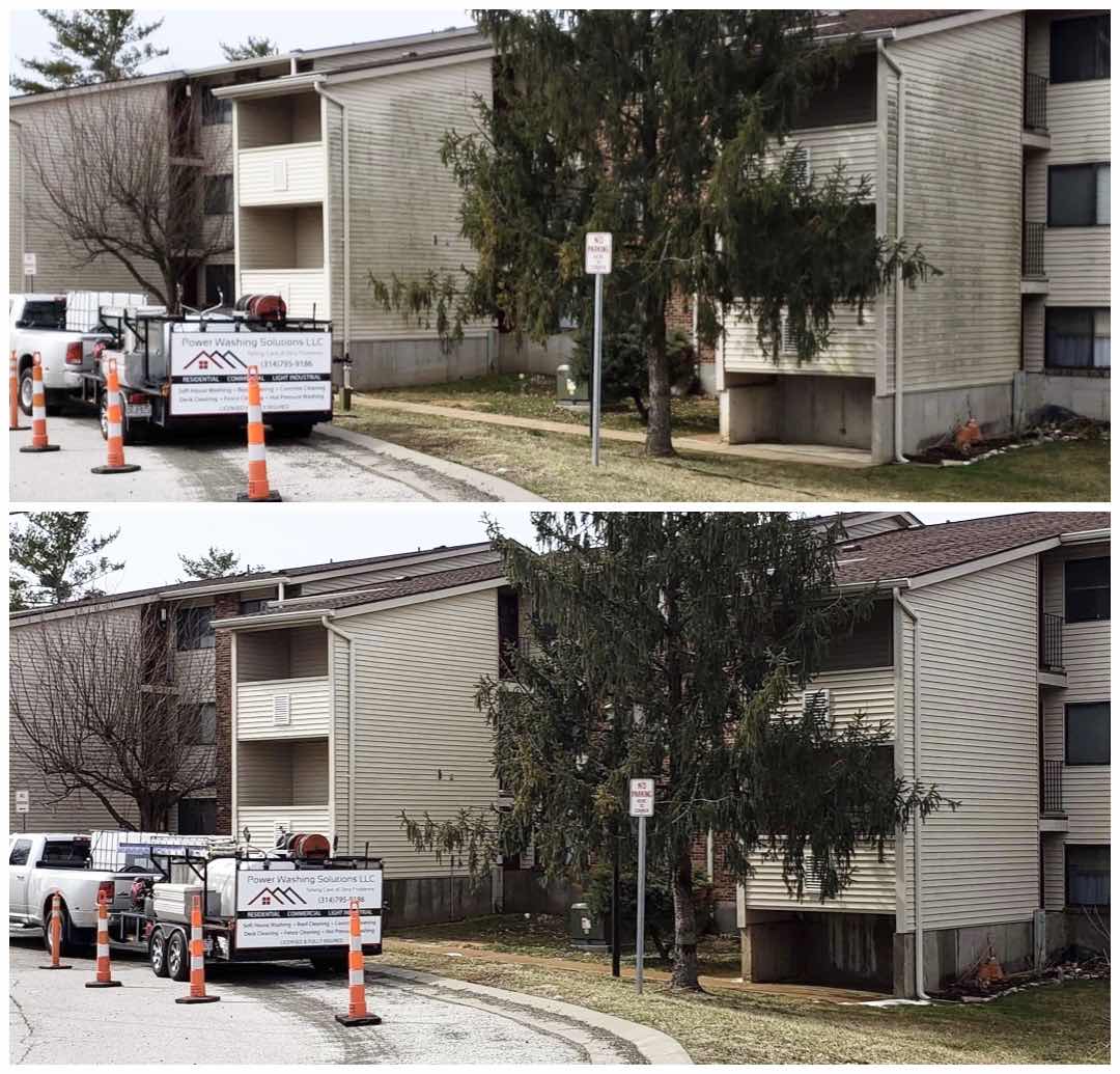 Commercial apartment complex cleaning power washing